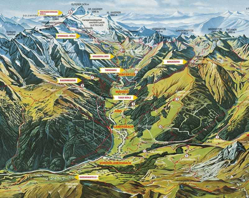 The five villages of Tuxertal